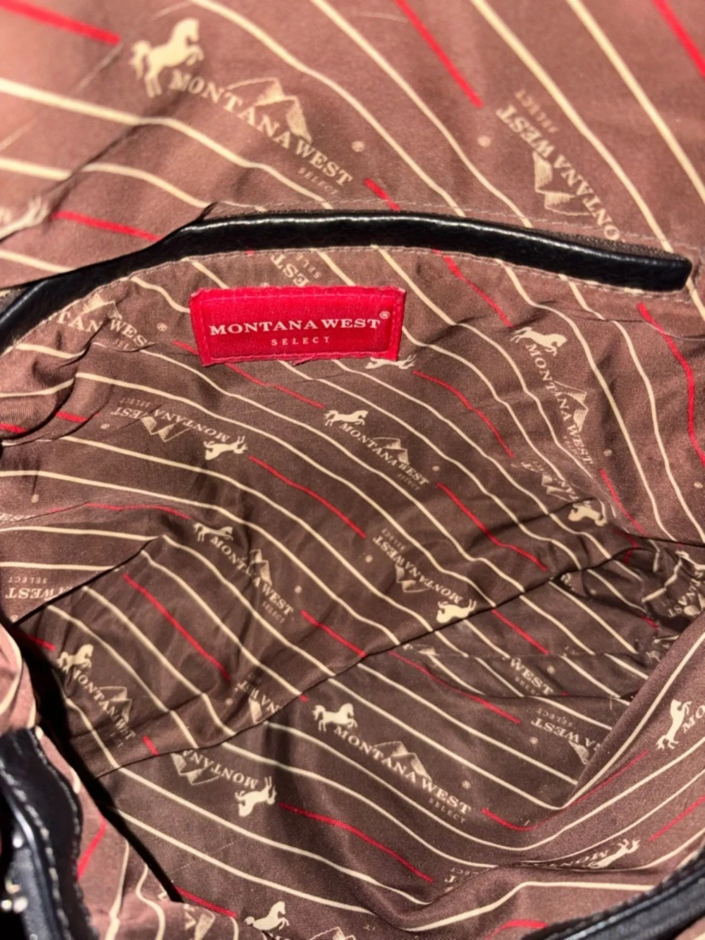 Montana West Black Studded Conceal Carry CCW Crossbody Western Purse - Picture 7 of 8